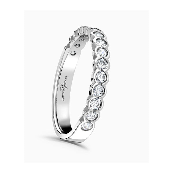Brown & Newirth Bezel Set 0.20ct Diamond Wedding Ring