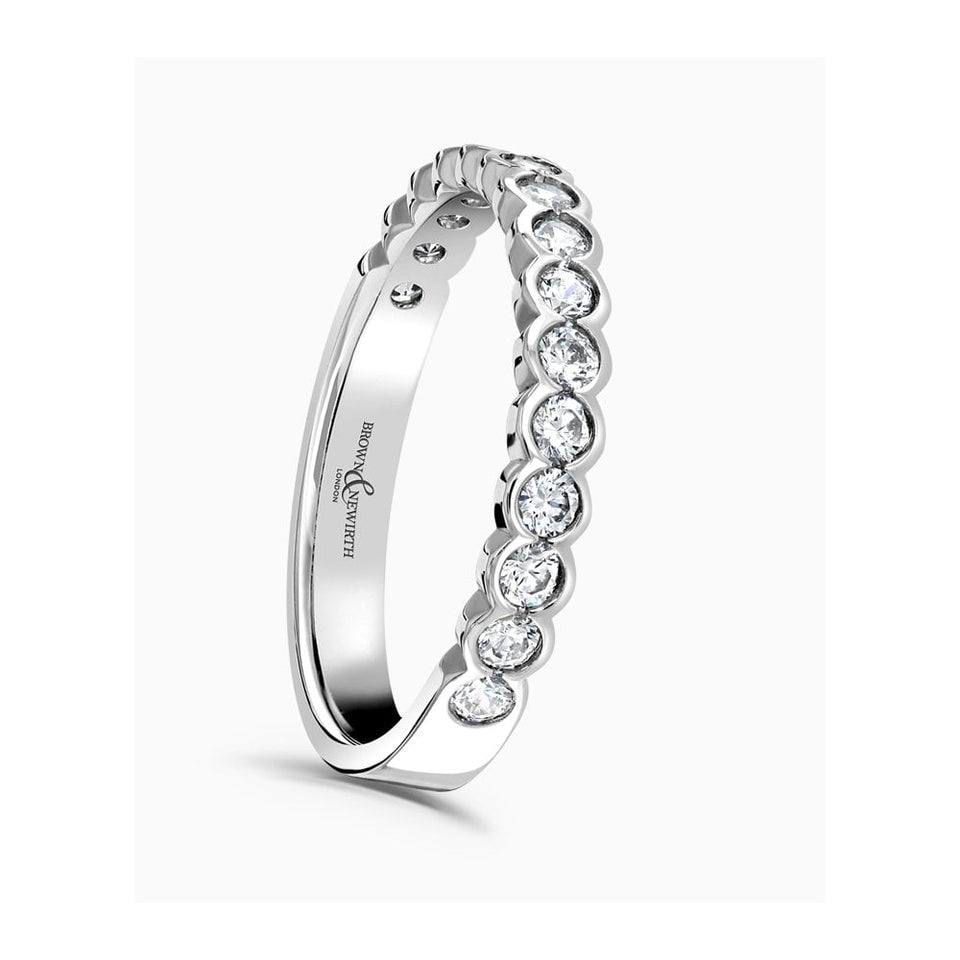Brown & Newirth Bezel Set 0.20ct Diamond Wedding Ring