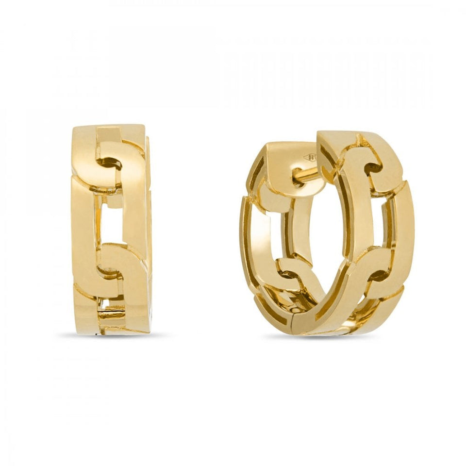 Roberto Coin 18ct Gold Navarra Hoop Earrings