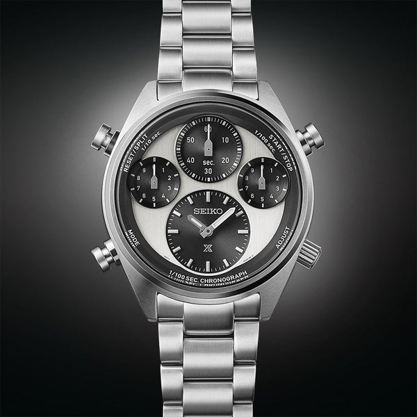 Seiko Prospex ‘Panda’ 1/100th Second Speedtimer Solar Chronograph Watch
