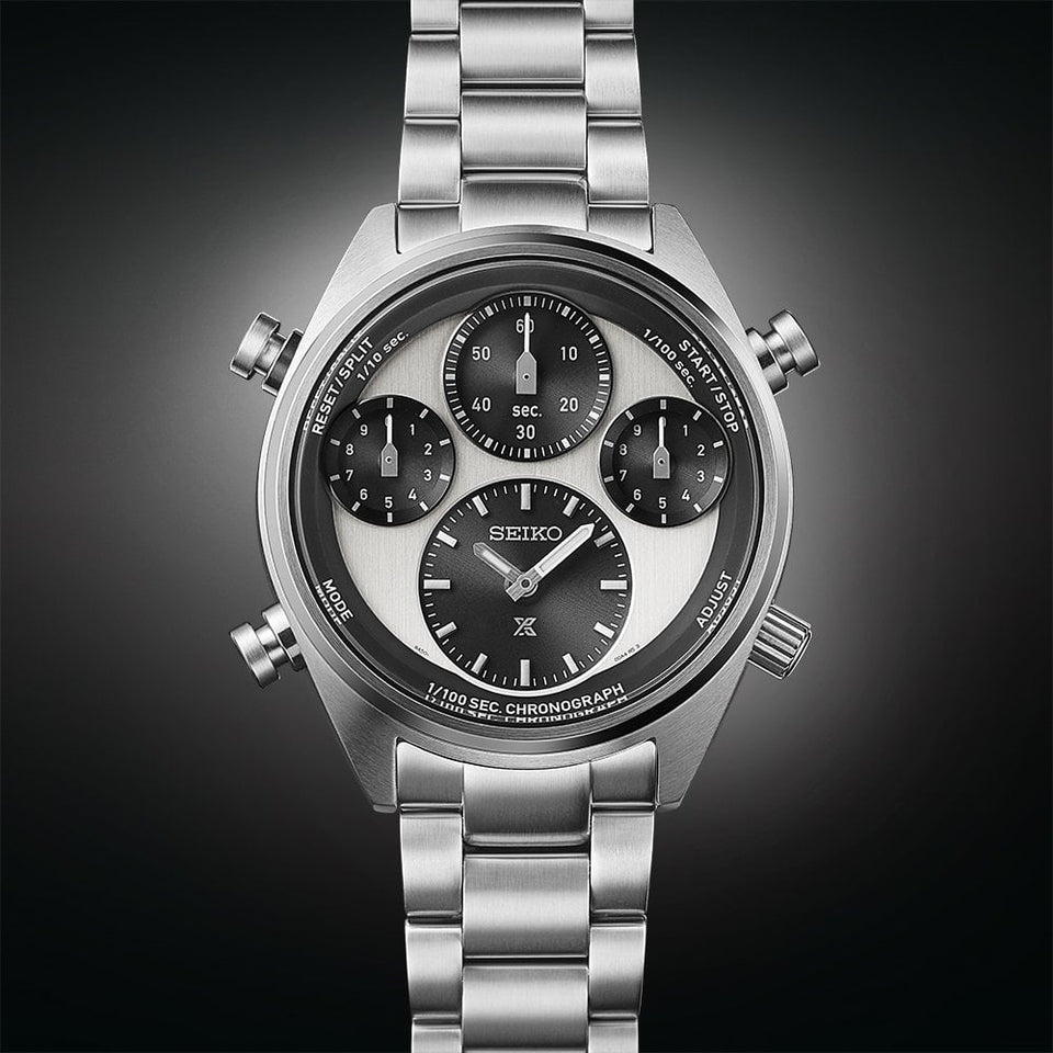 Seiko Prospex ‘Panda’ 1/100th Second Speedtimer Solar Chronograph Watch