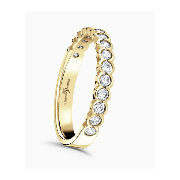 Brown & Newirth Bezel Set 0.20ct Diamond Wedding Ring