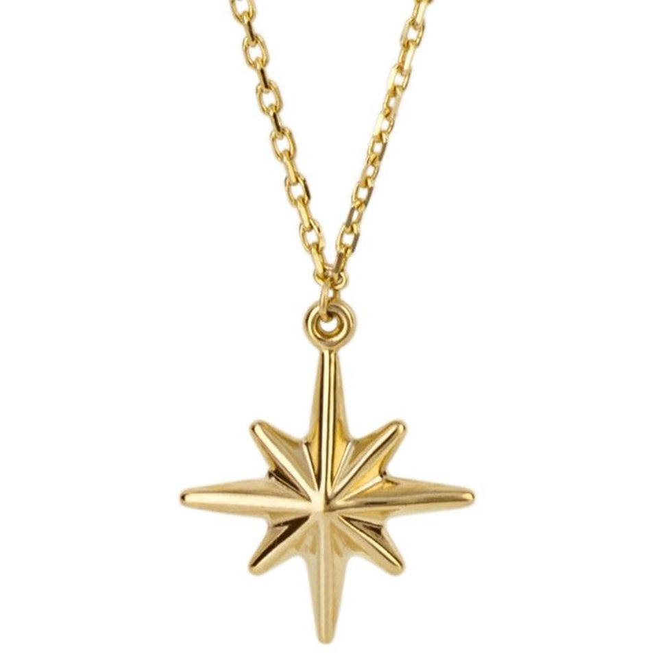 Elements Gold 9ct Yellow Gold Sunburst Necklace