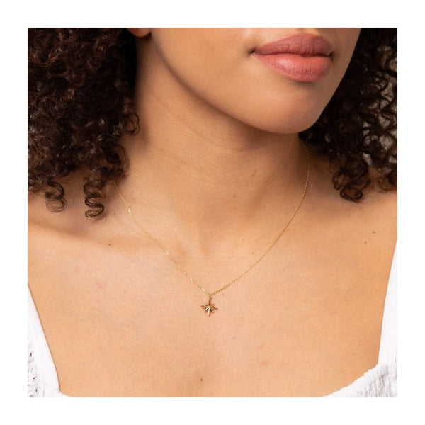 Elements Gold 9ct Yellow Gold Sunburst Necklace