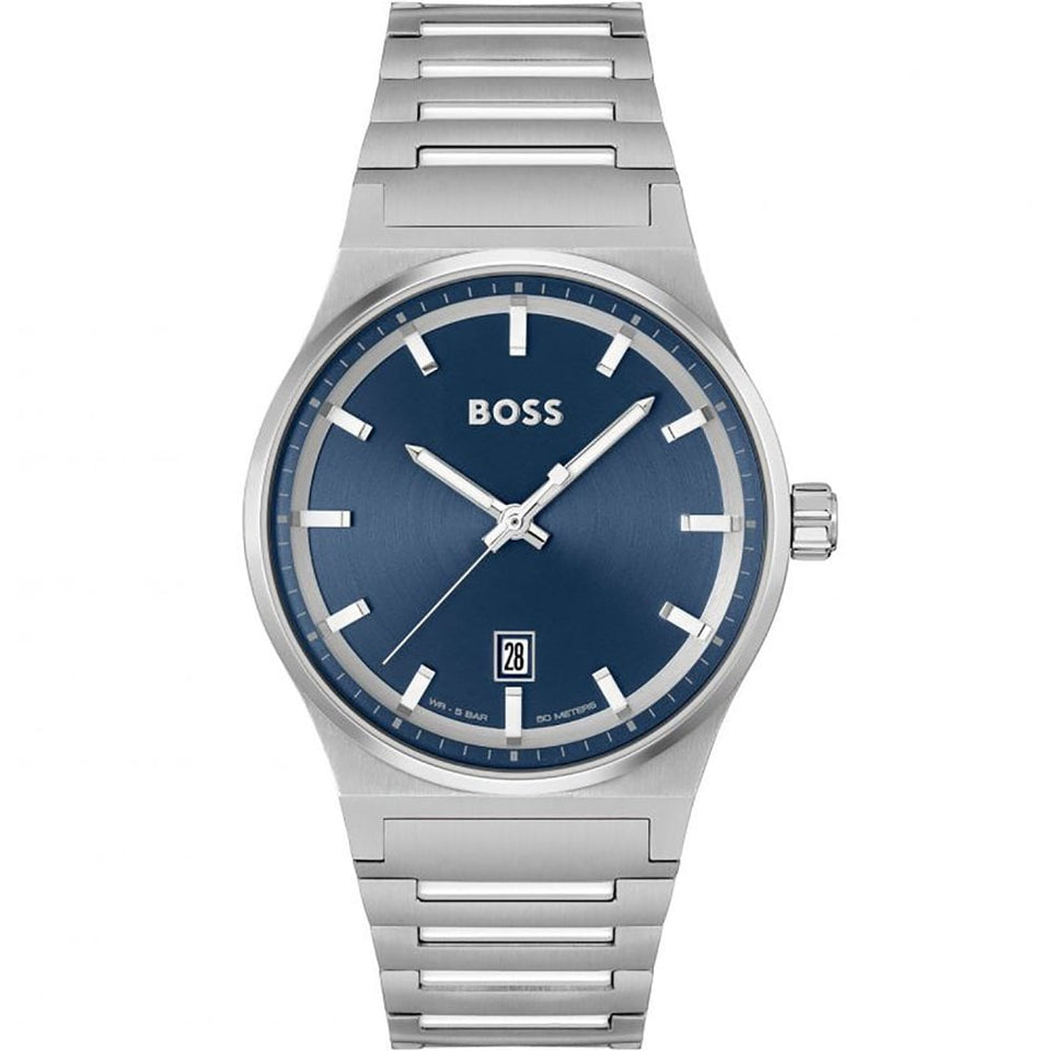 BOSS Men's CANDOR Stainless Steel Bracelet Blue Dial Watch