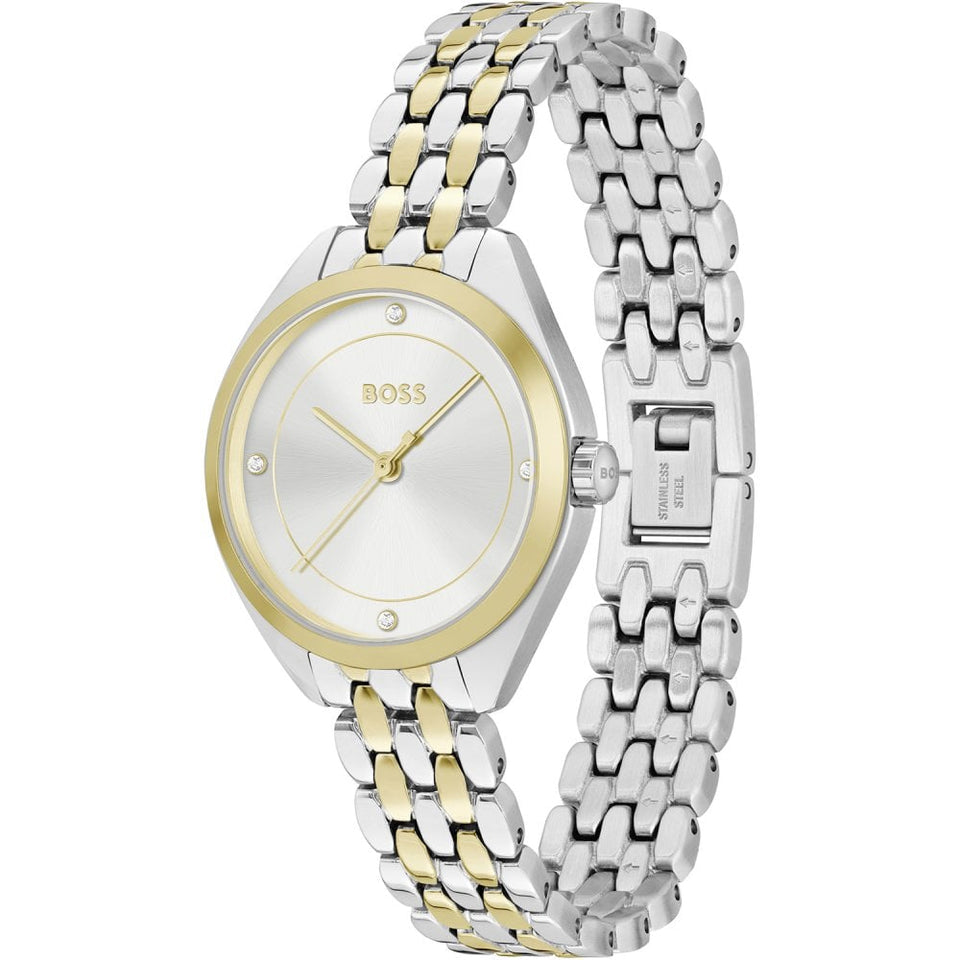 BOSS Ladies MAE Two Tone Link Bracelet Watch