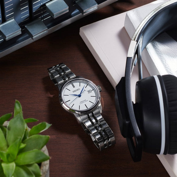 Seiko Presage Craftsmanship Series ’Pure White’ Enamel 40.2mm Watch