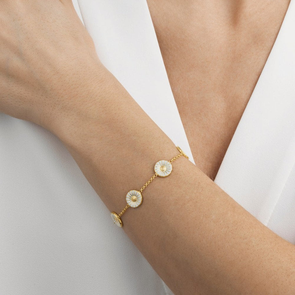 Georg Jensen 18ct Gold Plated Daisy Chain Bracelet