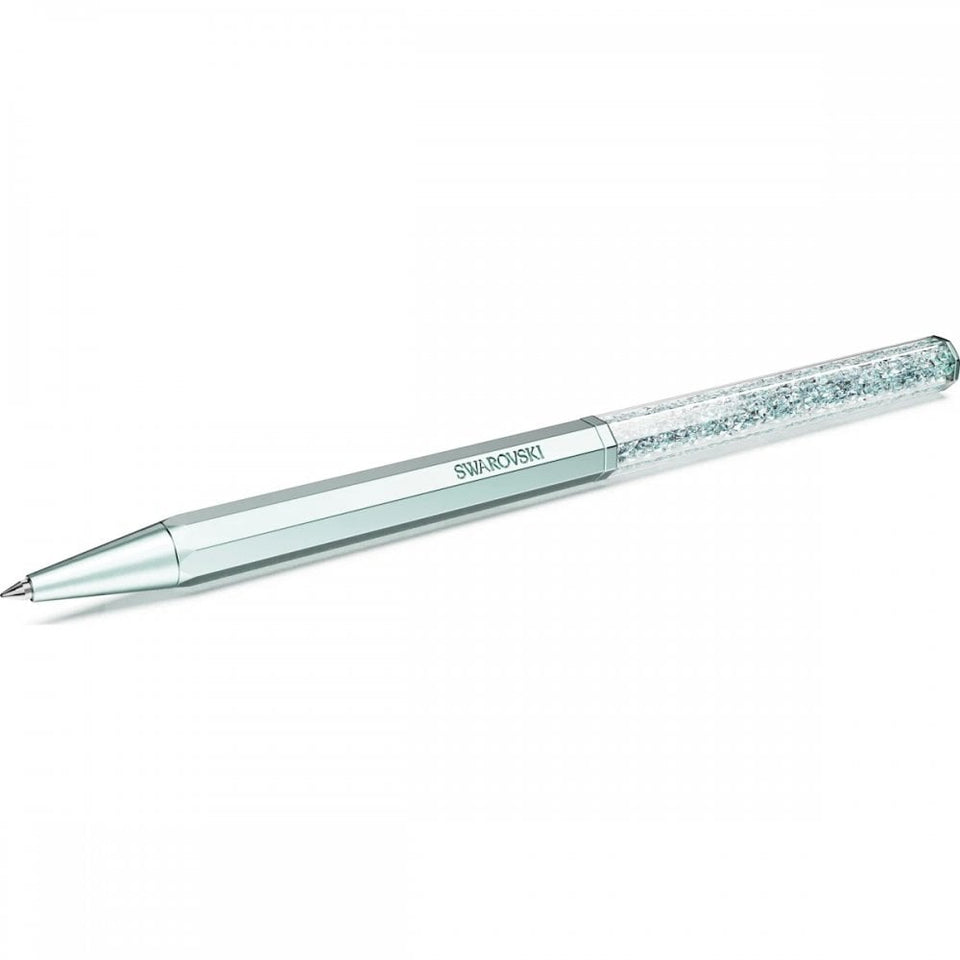 Swarovski Crystalline Octagon Shape Blue Lacquered Ballpoint Pen
