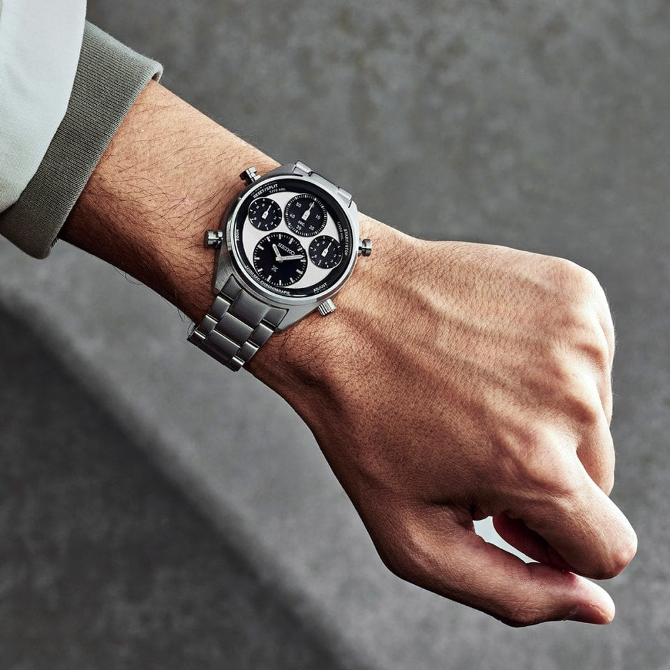 Seiko Prospex ‘Panda’ 1/100th Second Speedtimer Solar Chronograph Watch