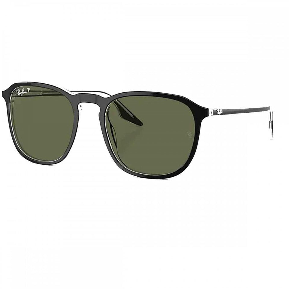 Ray-Ban RB2203 Polished Black On Transparent With Classic Green Lenses