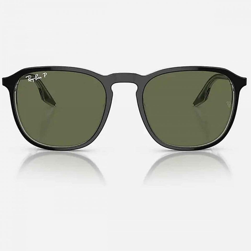 Ray-Ban RB2203 Polished Black On Transparent With Classic Green Lenses