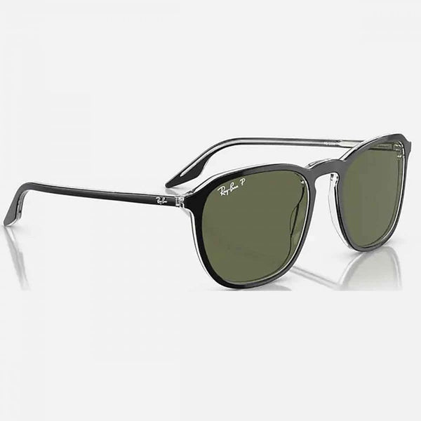 Ray-Ban RB2203 Polished Black On Transparent With Classic Green Lenses