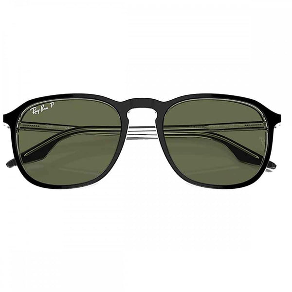 Ray-Ban RB2203 Polished Black On Transparent With Classic Green Lenses