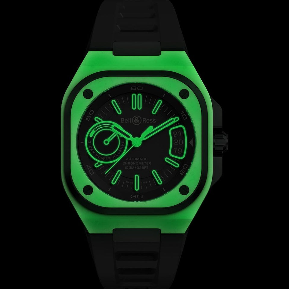 Bell & Ross BR-X5 GREEN LUM Limited Edition Watch (XXX/500)