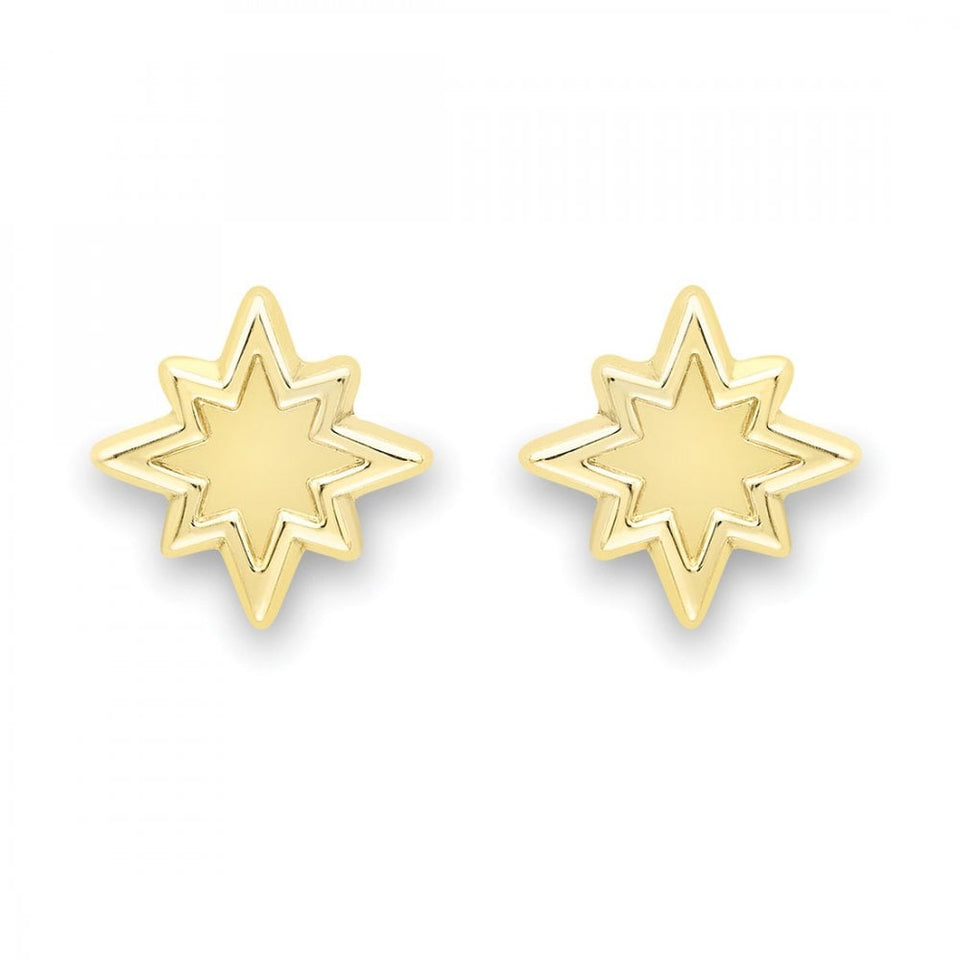 Francis & Gaye 9ct Yellow Gold Star Earring Studs