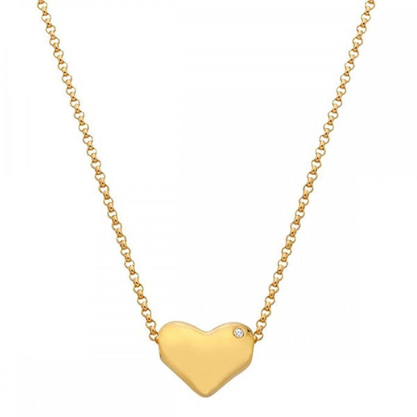 Hot Diamonds Golden Edit Desire Gold Plated Heart Necklace