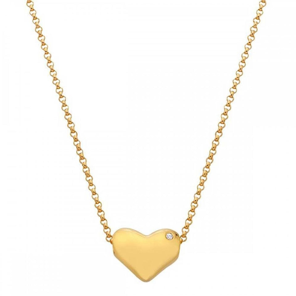Hot Diamonds Golden Edit Desire Gold Plated Heart Necklace