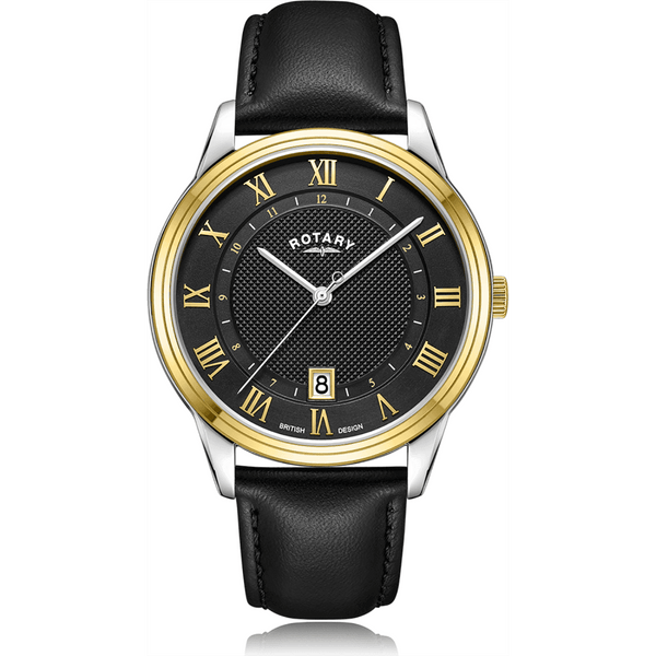Rotary Men's Dress 40.5mm Black Dial Quartz Watch