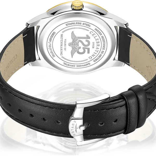 Rotary Men's Dress 40.5mm Black Dial Quartz Watch