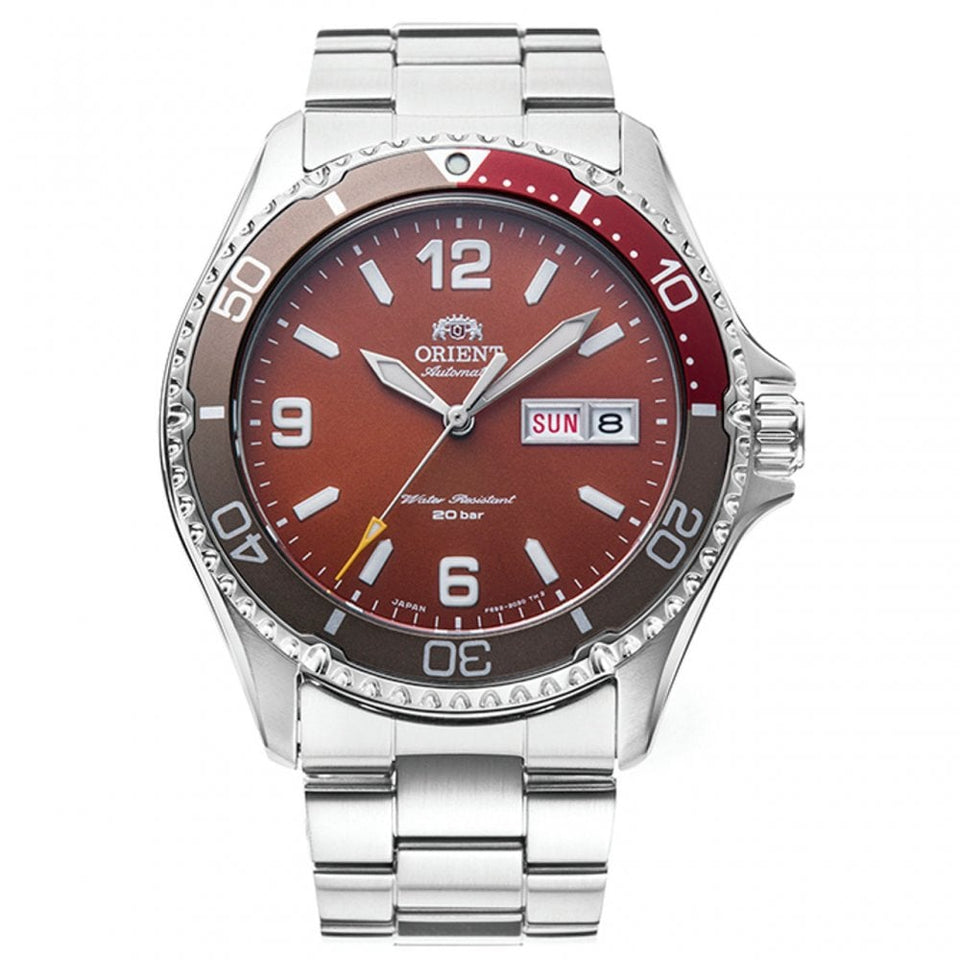 Orient Men's Mako 2023 Mechanical 42mm Red Dial Stainless Steel Watch