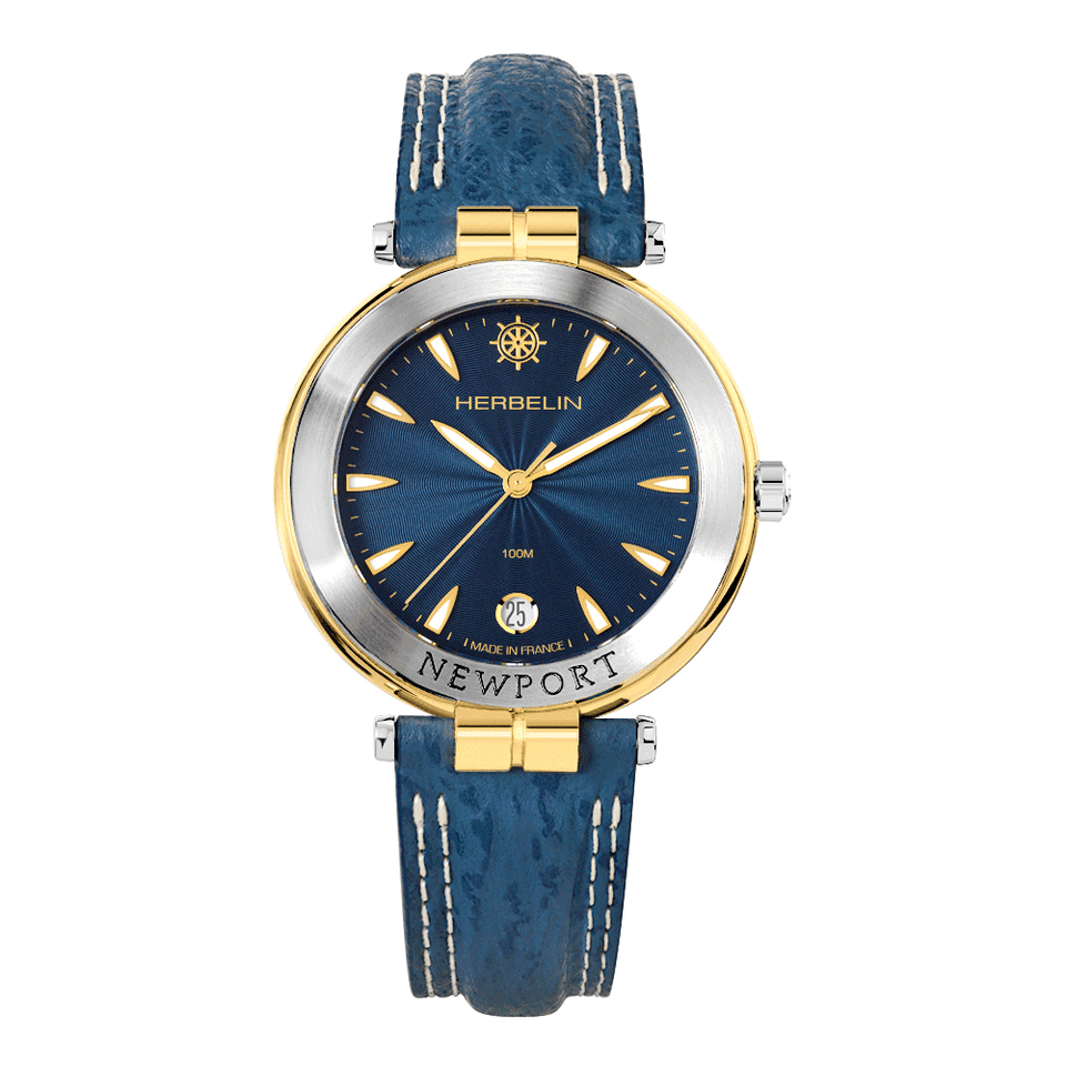 Herbelin Men's NEWPORT ORIGINALS 38.5mm Blue Strap Watch