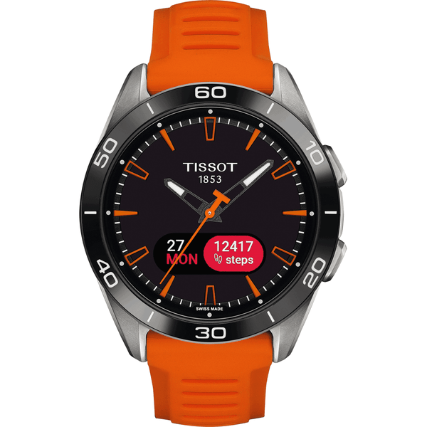 Tissot Men's T-TOUCH Connect Sport 44mm Orange Strap Watch