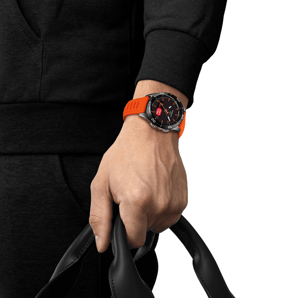 Tissot Men's T-TOUCH Connect Sport 44mm Orange Strap Watch