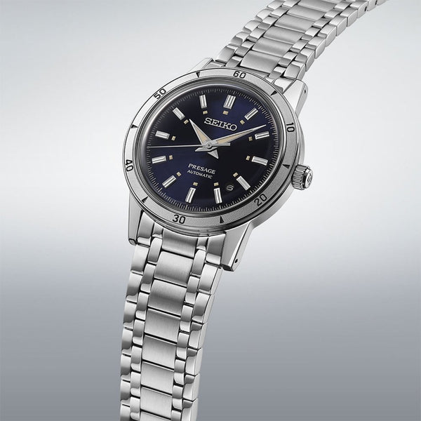 Seiko Presage Style 60's 40mm 'Elegant Yet Rugged' In Navy Watch