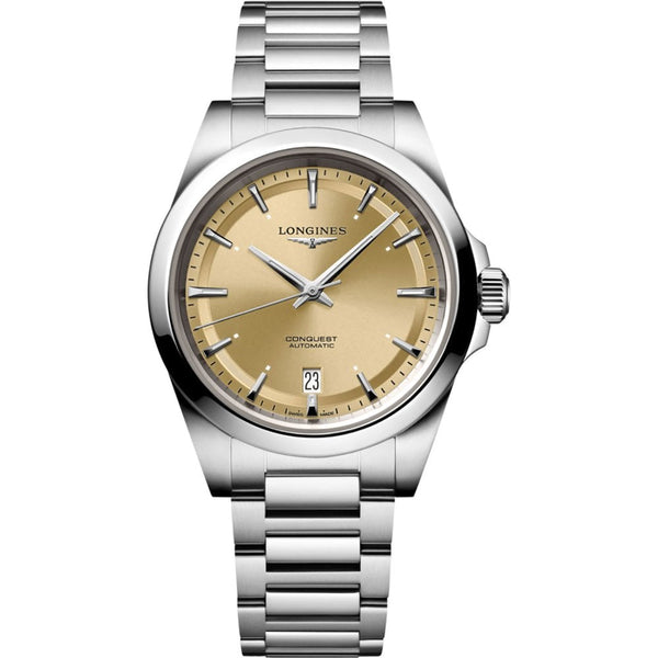 Longines Men's CONQUEST 38mm Sunray Champagne Dial Automatic Watch