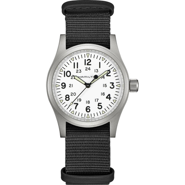 Hamilton Gent's 38mm Khaki Field Mechanical Black NATO Watch
