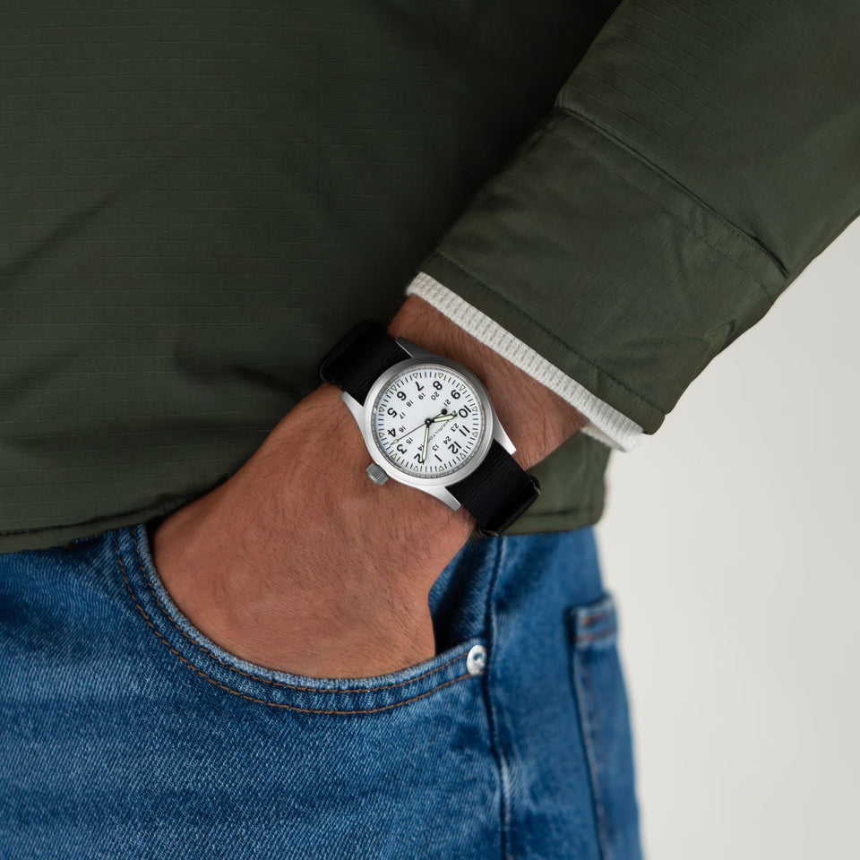 Hamilton Gent's 38mm Khaki Field Mechanical Black NATO Watch