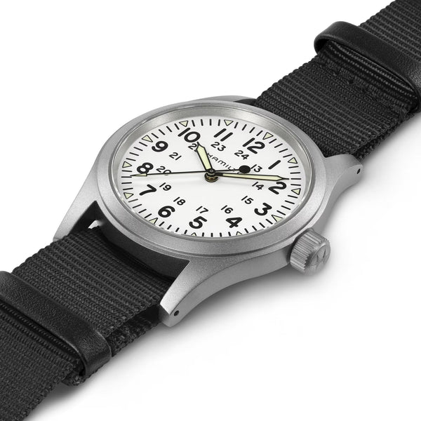 Hamilton Gent's 38mm Khaki Field Mechanical Black NATO Watch