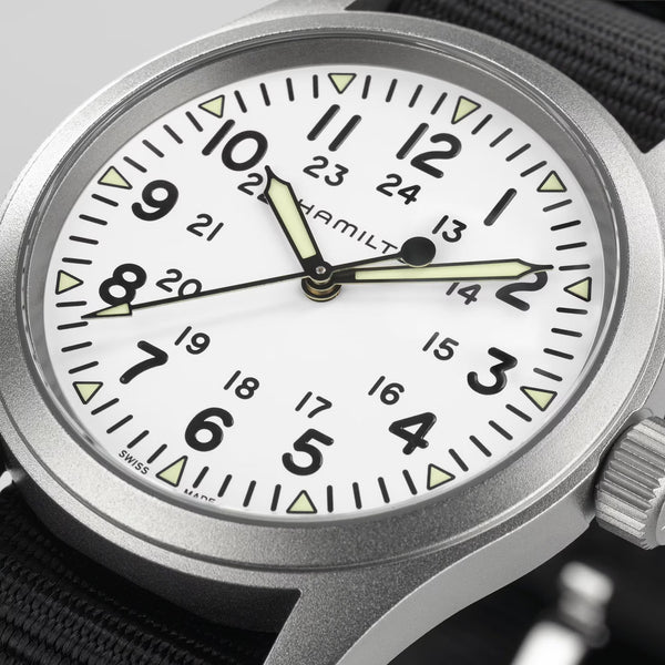 Hamilton Gent's 38mm Khaki Field Mechanical Black NATO Watch