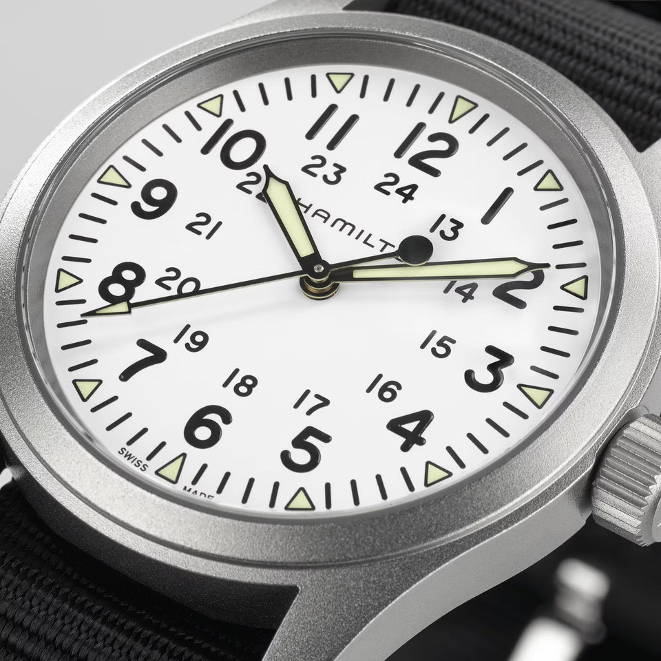 Hamilton Gent's 38mm Khaki Field Mechanical Black NATO Watch