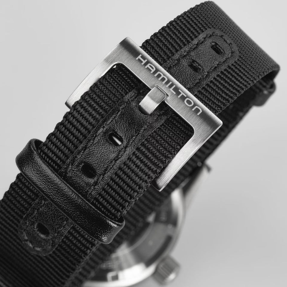 Hamilton Gent's 38mm Khaki Field Mechanical Black NATO Watch