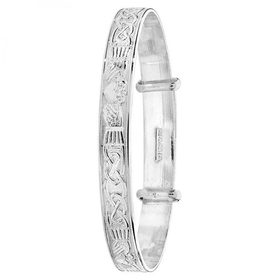 Francis & Gaye Silver Celtic Design Expander Baby Bangle