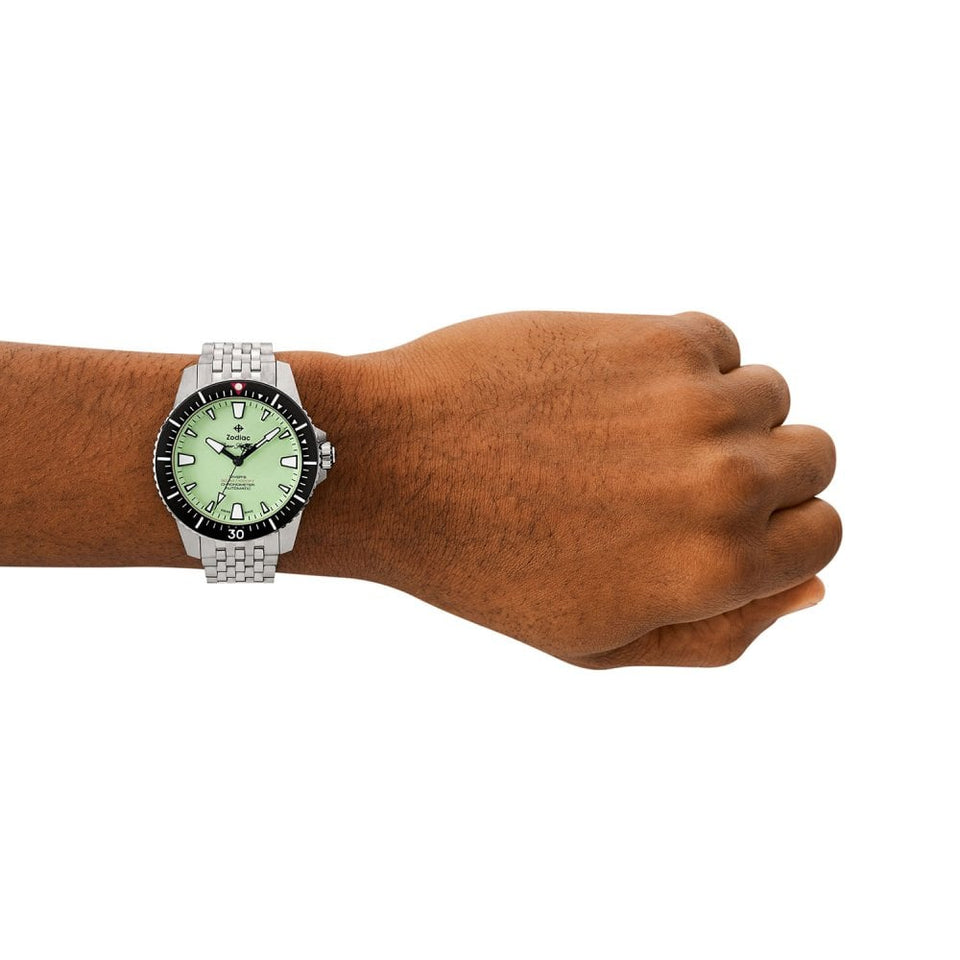 Zodiac Men's SUPER SEA WOLF PRO DIVER Full Lum Automatic Watch