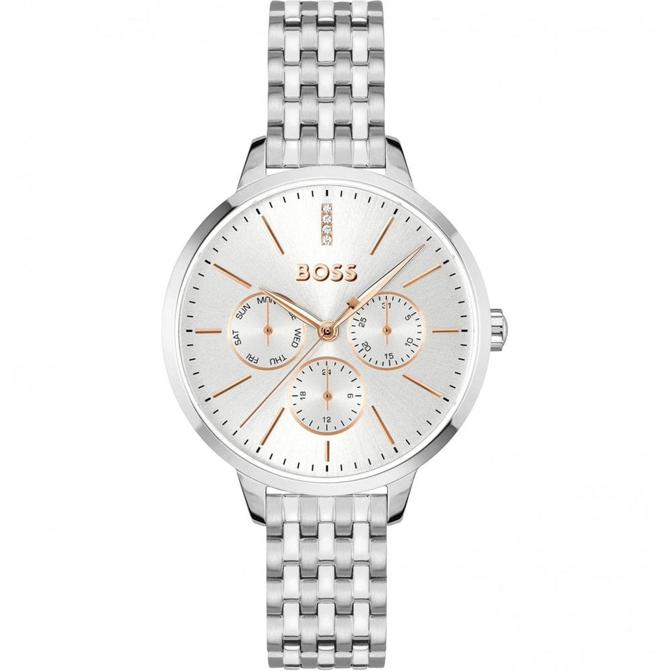 BOSS Ladies SYMPHONY 38mm White Dial Bracelet Watch