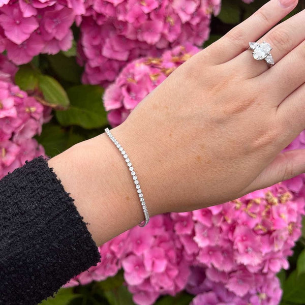 Francis & Gaye Silver Stone Set Tennis Bracelet