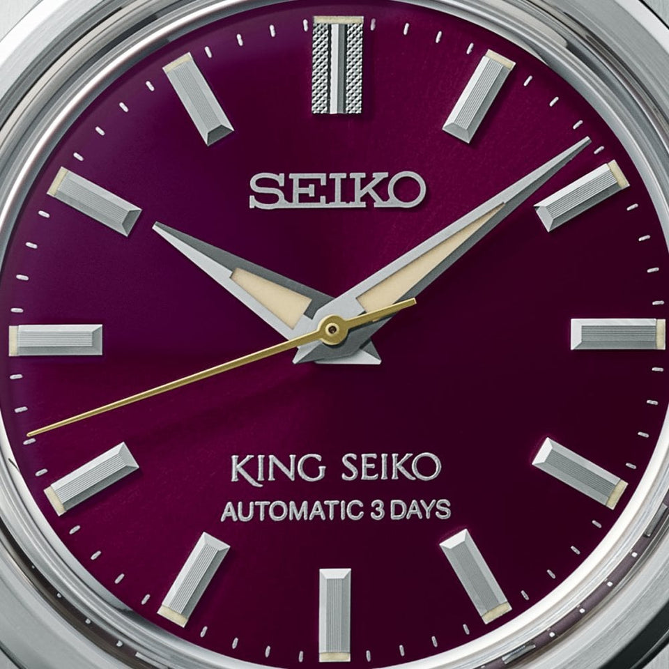 King Seiko Men's KSK 6R 'Preppy Burgundy' 36mm Automatic Watch