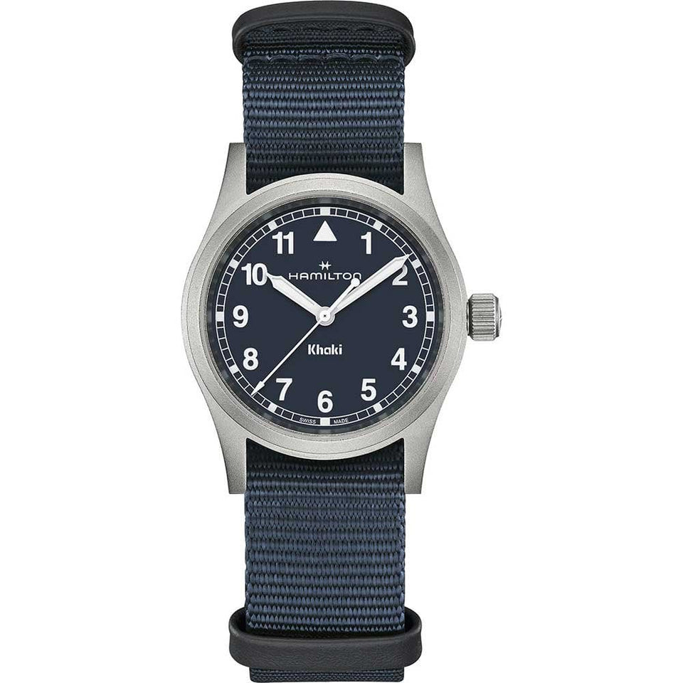 Hamilton Ladies Khaki Field Quartz 33mm Blue NATO Watch