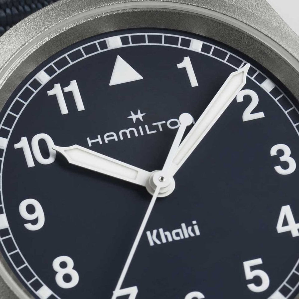 Hamilton Ladies Khaki Field Quartz 33mm Blue NATO Watch