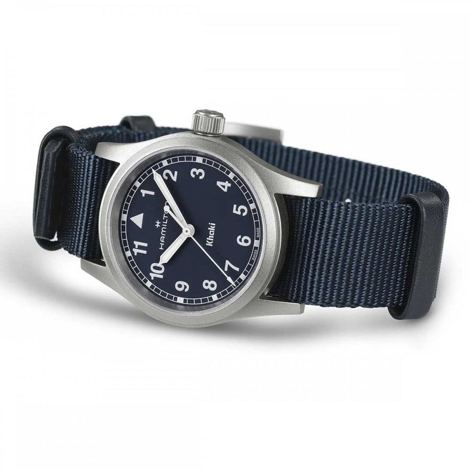 Hamilton Ladies Khaki Field Quartz 33mm Blue NATO Watch