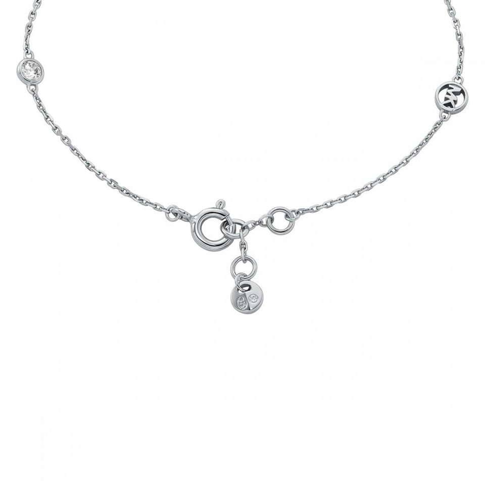 Michael Kors Ladies Premium Stone Set Sterling Silver Bracelet