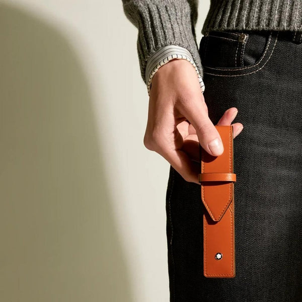 Montblanc Meisterstück 1-Leather Pen Pouch, Rust