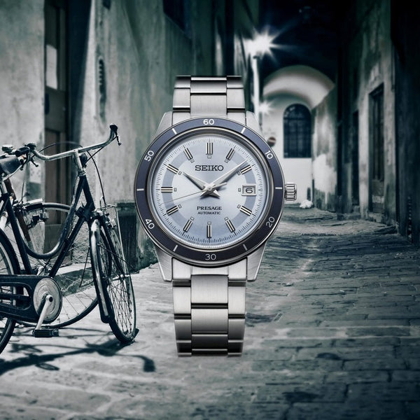 Seiko Presage Men's Style 60s European Exclusive ‘Retro Blue’ Automatic Watch