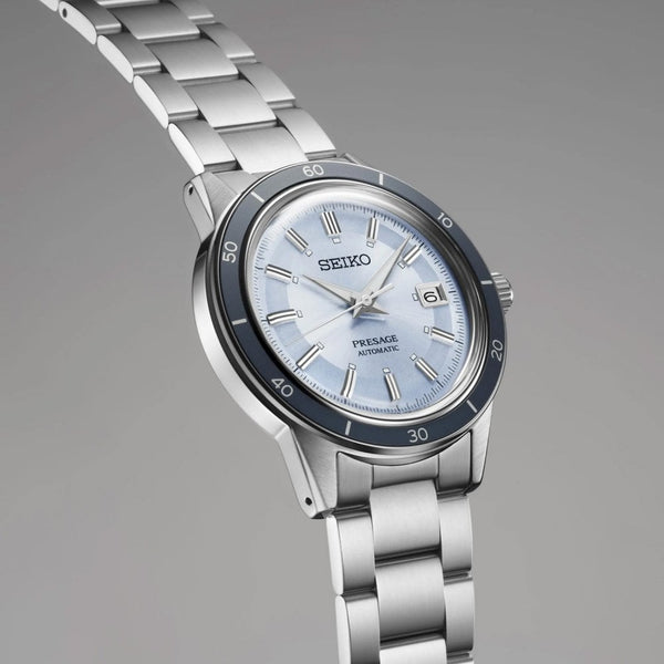 Seiko Presage Men's Style 60s European Exclusive ‘Retro Blue’ Automatic Watch
