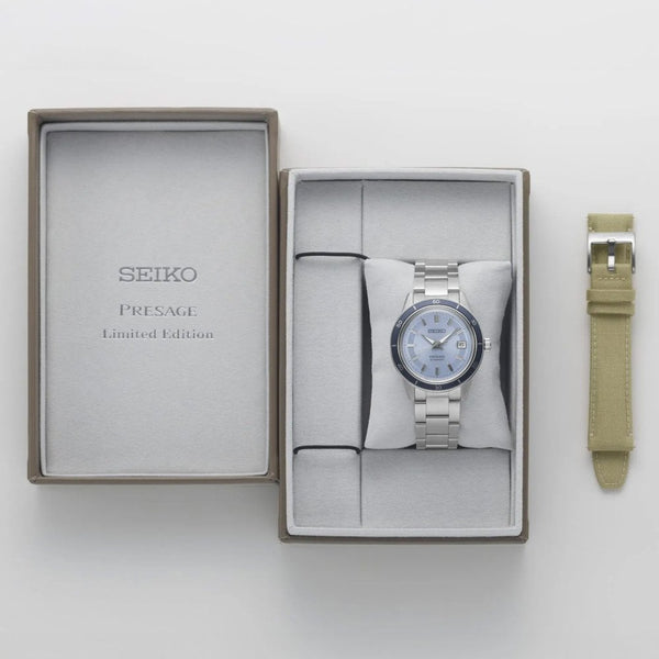 Seiko Presage Men's Style 60s European Exclusive ‘Retro Blue’ Automatic Watch
