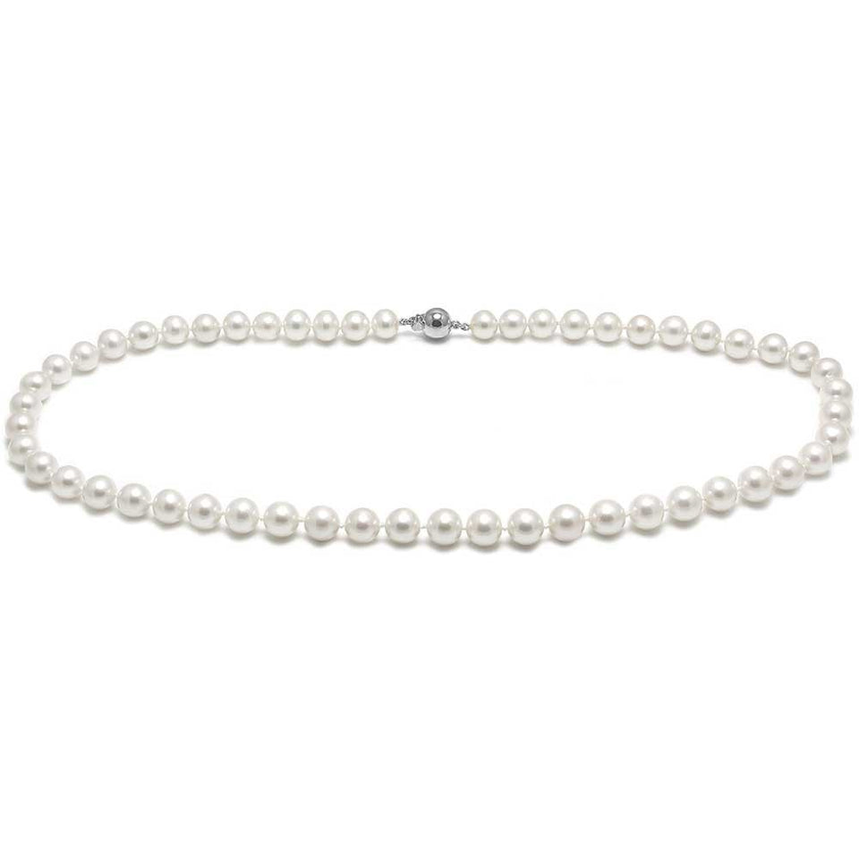 Francis & Gaye 9ct White Gold Clasp 8.5mm Cultured Pearl Necklace